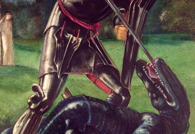 ‘St George and the Dragon’, 1868, by Edward Burne-Jones, on display at the award-winning William Morris Gallery