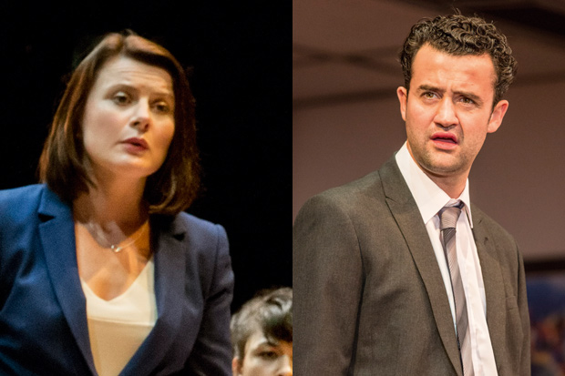 Opposing sides: Monica Dolan, the super-brainy lawyer, and Daniel Mays (Andrew)