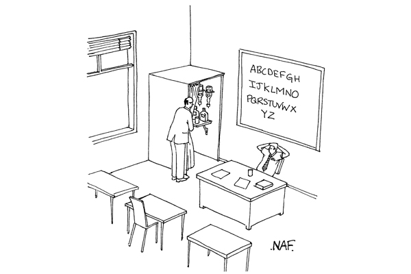 ‘What do you mean “what’s the problem”? You’ve got a bar in your classroom!’