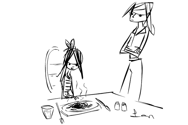 ‘No, I don’t have an eating disorder. The reason I’m not touching it is because you’re a lousy cook.’