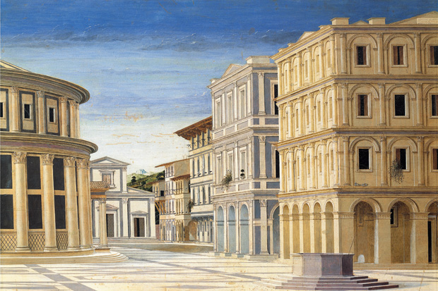 Renaissance view of the Ideal City: detail from a painting attributed to Francesco Giorgio Martini