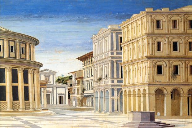 Renaissance view of the Ideal City: detail from a painting attributed to Francesco Giorgio Martini