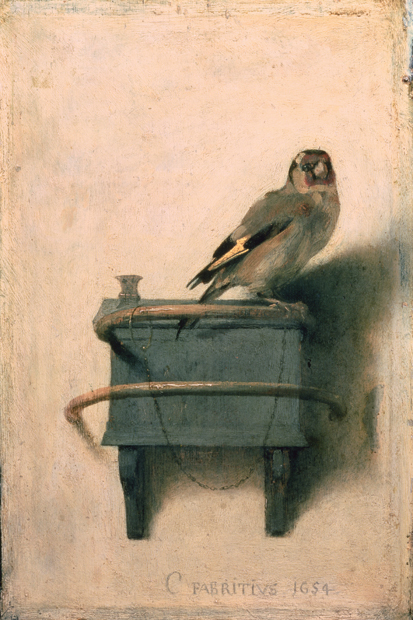 ‘The Goldfinch’ by Carl Fabritius, the theft of which is central to Donna Tartt’s new novel
