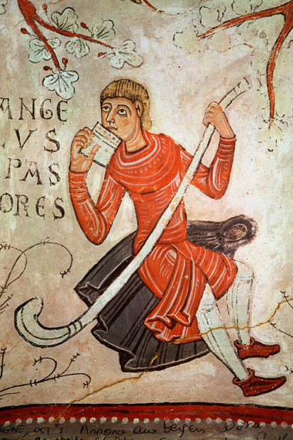 Wall-painting in San Isidoro of a shepherd