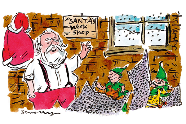 ‘Plenty of bubble-wrap, elves. People love to pop it…’