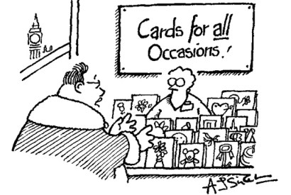 ‘Do you have any “Sorry I can’t apologise” cards?’