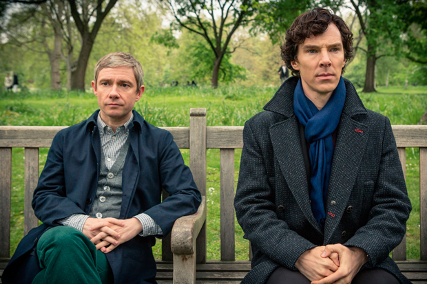 Together again: Holmes (Martin Freeman) and Sherlock (Benedict Cumberbatch)