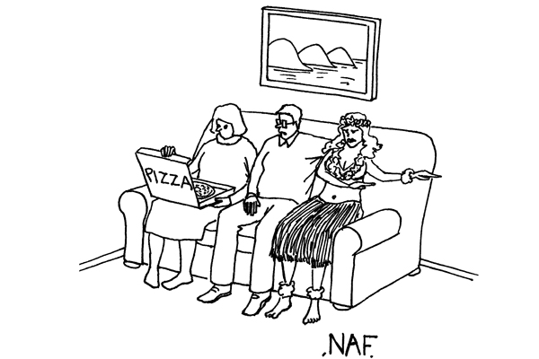 ‘What’s your problem? I got you a margherita and I got myself a Hawaiian.’