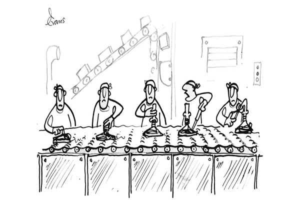 ‘The big challenge in production-line work is to avoid peaking too soon.’