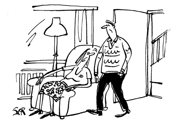 ‘You’ve been smoking, haven’t you? Your clothes reek of fresh air.’