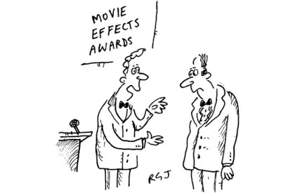 ‘Pretend to take this from me — we’ll CGI in the actual trophy later’