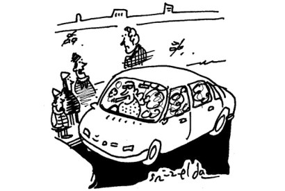 ‘He always makes sure we get out of the car when he wants a fag.’