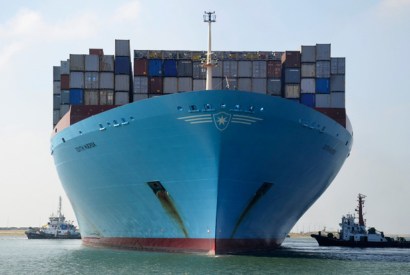The Edith Maersk in the Suez Canal, October 2012