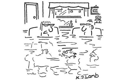 ‘I think the fish wants to go out.’