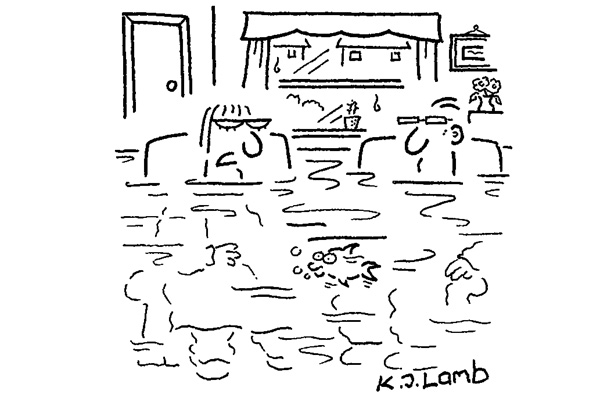 ‘I think the fish wants to go out.’