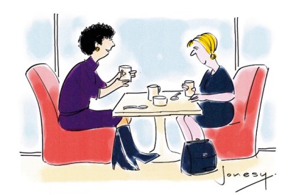 ‘John and I couldn’t agree on a holiday destination so we’re going to one of my choosing instead.’