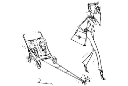 ‘It appears that our mother is too posh to push.’