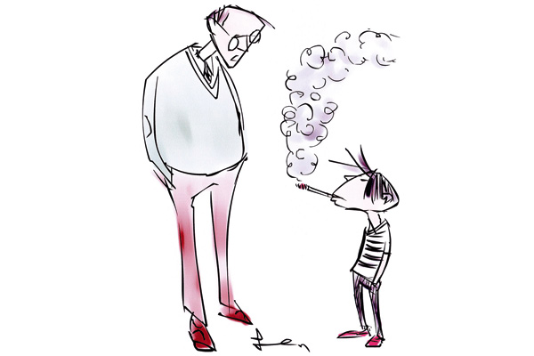 ‘In my day we had sweets that looked like cigarettes. They’re banned now, of course.’