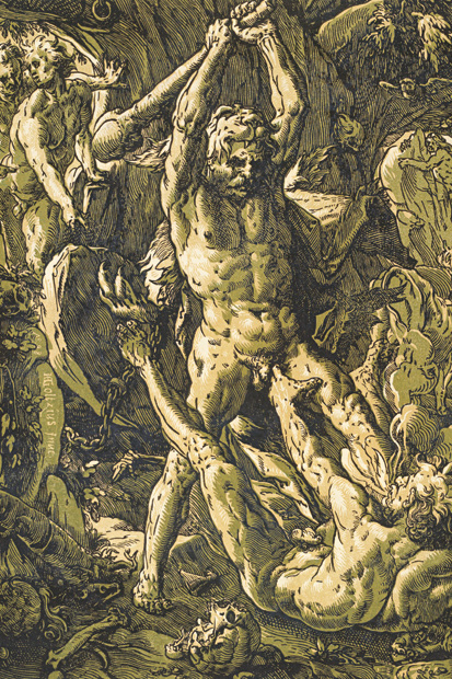 ‘Hercules Killing Cacus’, 1588, by Hendrik Goltzius