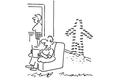 ‘Apparently our new neighbours have a stage act. Probably a singing duo or something.’