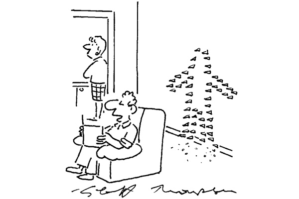 ‘Apparently our new neighbours have a stage act. Probably a singing duo or something.’