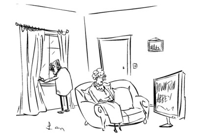 ‘I do wish you wouldn’t look at the outside world — you know it only upsets you.’