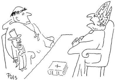 ‘It’s been brought to my attention that you’ve been breaking your vow of silence.’