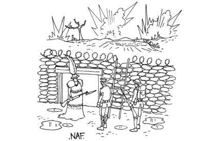 ‘By “over the top” we mean charge the enemy, not wear an extravagant costume.’