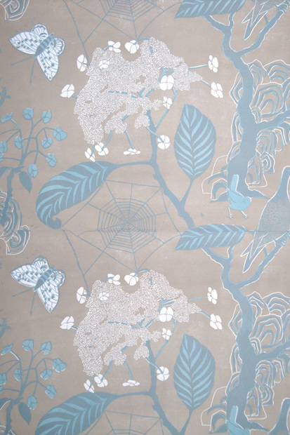 Marte Armitage's ‘Cobweb’ in turquoise and taupe, available at Hamilton Weston