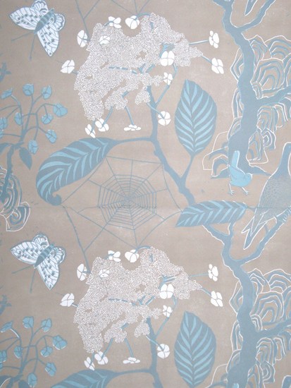 Marte Armitage's ‘Cobweb’ in turquoise and taupe, available at Hamilton Weston