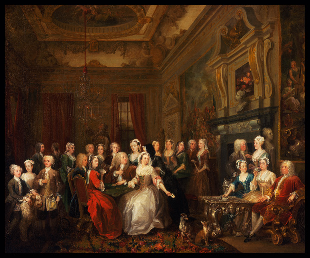 ‘An assembly at Wanstead House’, 1728–31, by William Hogarth