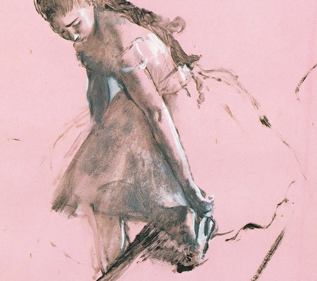 Edgar Degas - Dancer slipping on her shoe (1874)