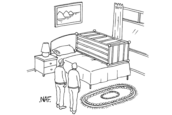 ‘Things are so bad in the bedroom department that she’s started sleeping in a shark cage.’