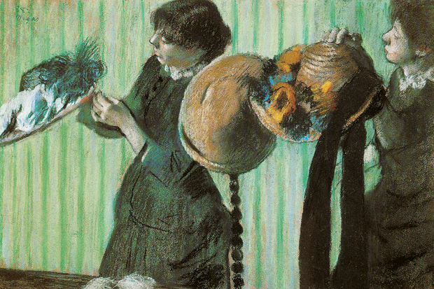 Edgar Degas - 'The Little Milliners', 1992. 'Hats, for Degas, were the urban equivalent of Monet’s waterlilies at Giverny'.