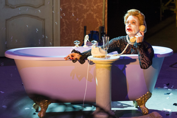 Amanda Roocroft as the Duchess in ‘Powder Her Face’