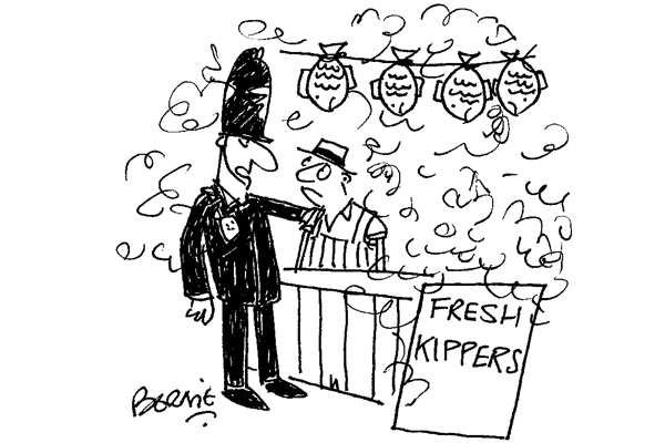 ‘I’m afraid you can’t smoke here, sir.’