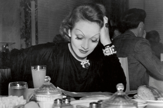 Marlene Dietrich in the Paramount canteen