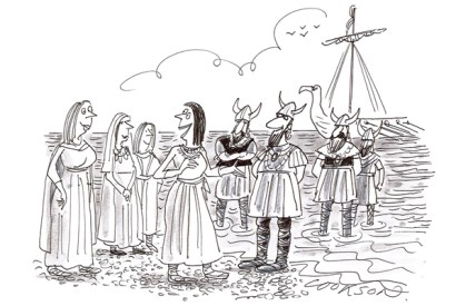 ‘Raping and pillaging? No, apparently they’re here to offer an affordable childcare service.’