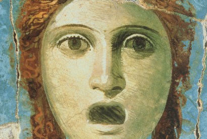 Wall painting of a female head, Pompeii, 1st century AD
