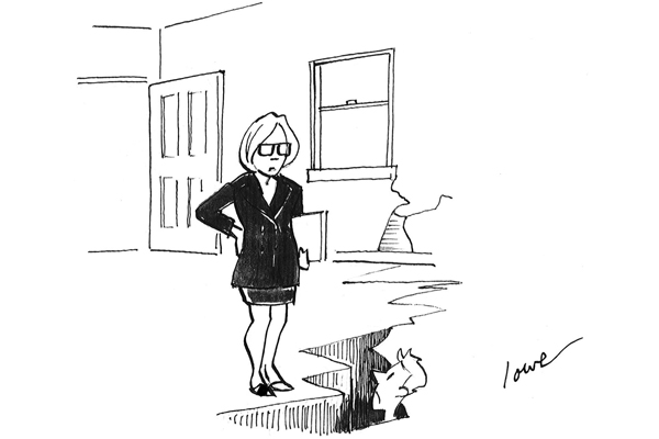 ‘Ah, you’ve noticed the subsidence.’