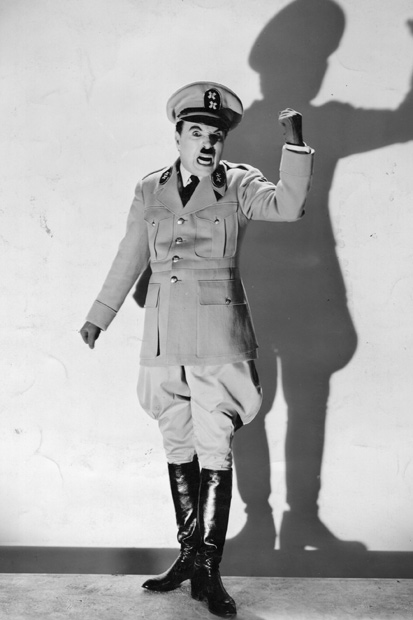 ‘Less political satire than back-handed homage:Charlie Chaplin in a scene from The Great Dictator