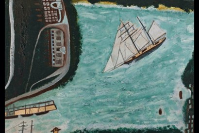 ‘The Schooner the Beata, Penzance, Mount’s Bay and Newlyn Harbour’ by Alfred Wallis,