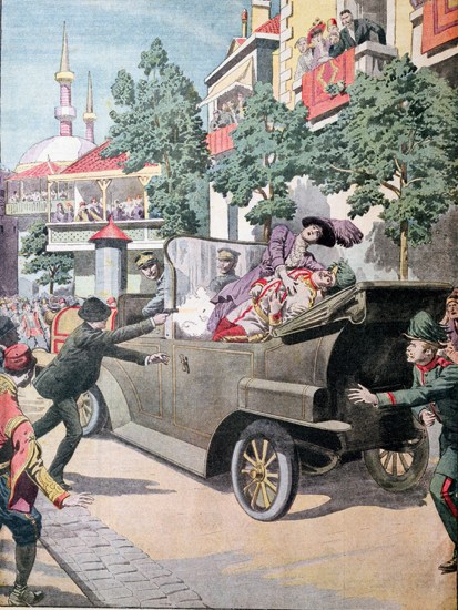 The assassination of the Archduke Franz Ferdinand of Austria (Le Petit Journal, 12 July 1914)