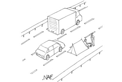 ‘When you said you wanted to live life in the fast lane, I didn’t think you meant literally.’