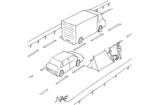 ‘When you said you wanted to live life in the fast lane, I didn’t think you meant literally.’