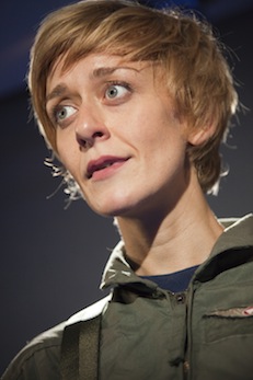 GROUNDED. Gate Theatre. Lucy Ellinson as The Pilot. Photo credit Iona Firouzabadi -  (4)