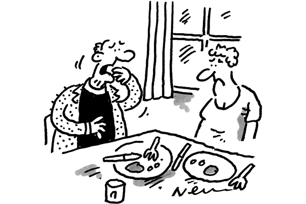 ‘It must be halal meat — it’s disagreeing with me.’