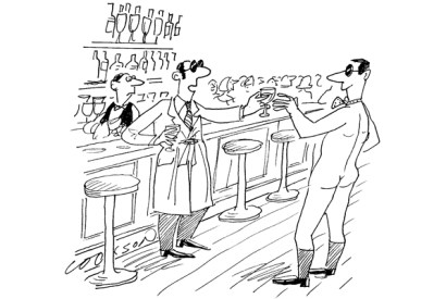 ‘OK, but for identification purposes a trench coat and rolled-up copy of the Times would have been preferable.’