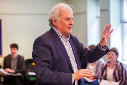 Richard Eyre rehearsing the London revival of ‘The Pajama Game’ at the Shaftesbury Theatre