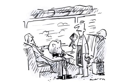 ‘What? Everyone else works on the train.’